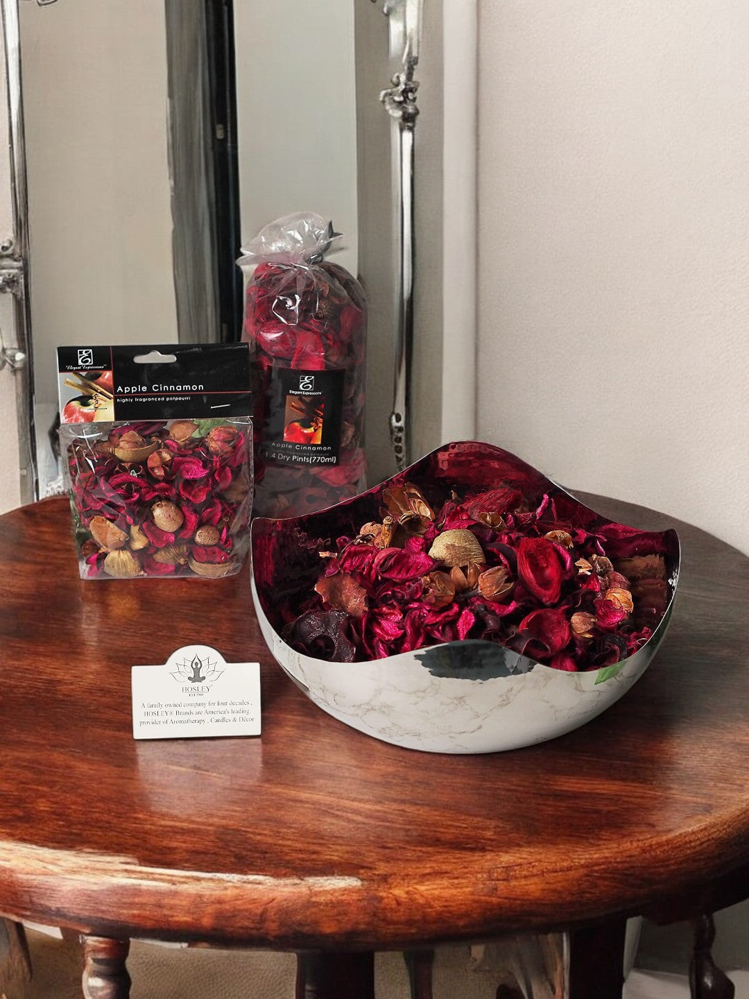 5.75 Inch Diameter Silver Finish Metal Bowl, Ideal for Potpourri, LED Candles, Weddings, Special Events, Center Pieces, Craft. Use Decor to Coordinate O3