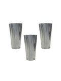 Iron Galvanized Vases French Buckets, Set of 3, 9 inches High each