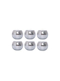Crackle Glass Tea Light Holders | Silver | Set of 6