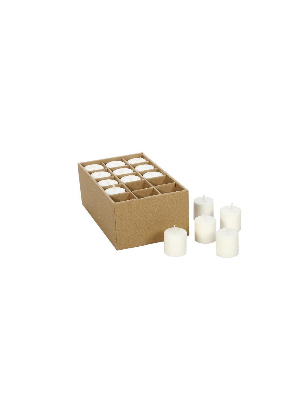 Set of 72 Unscented Ivory Votive Candles