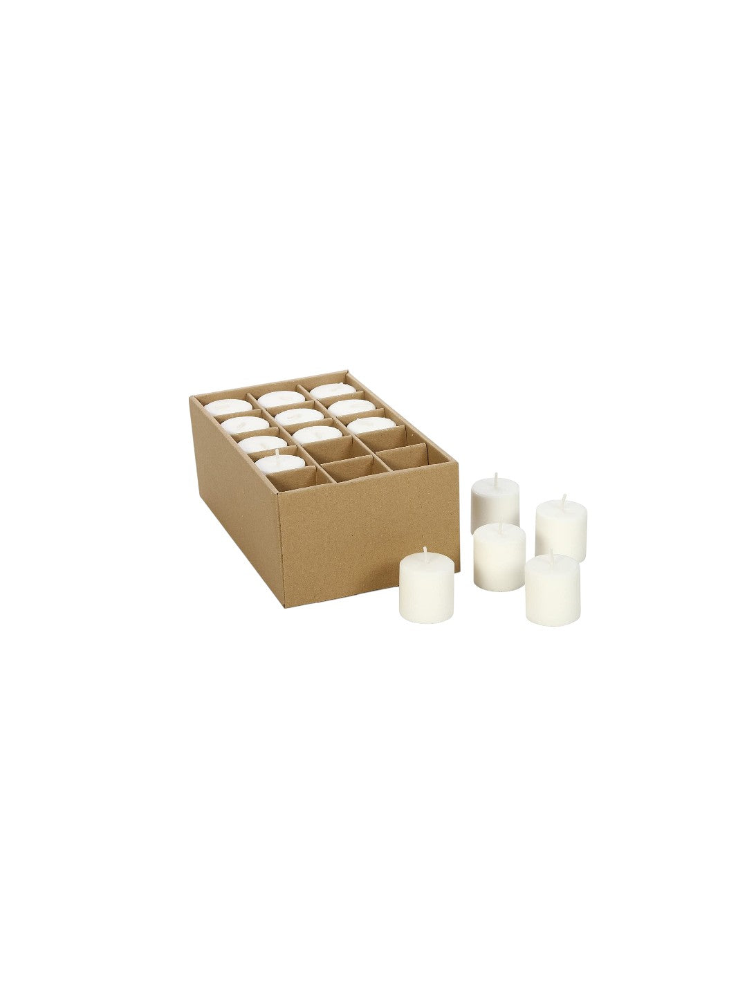 Set of 72 Unscented Ivory Votive Candles
