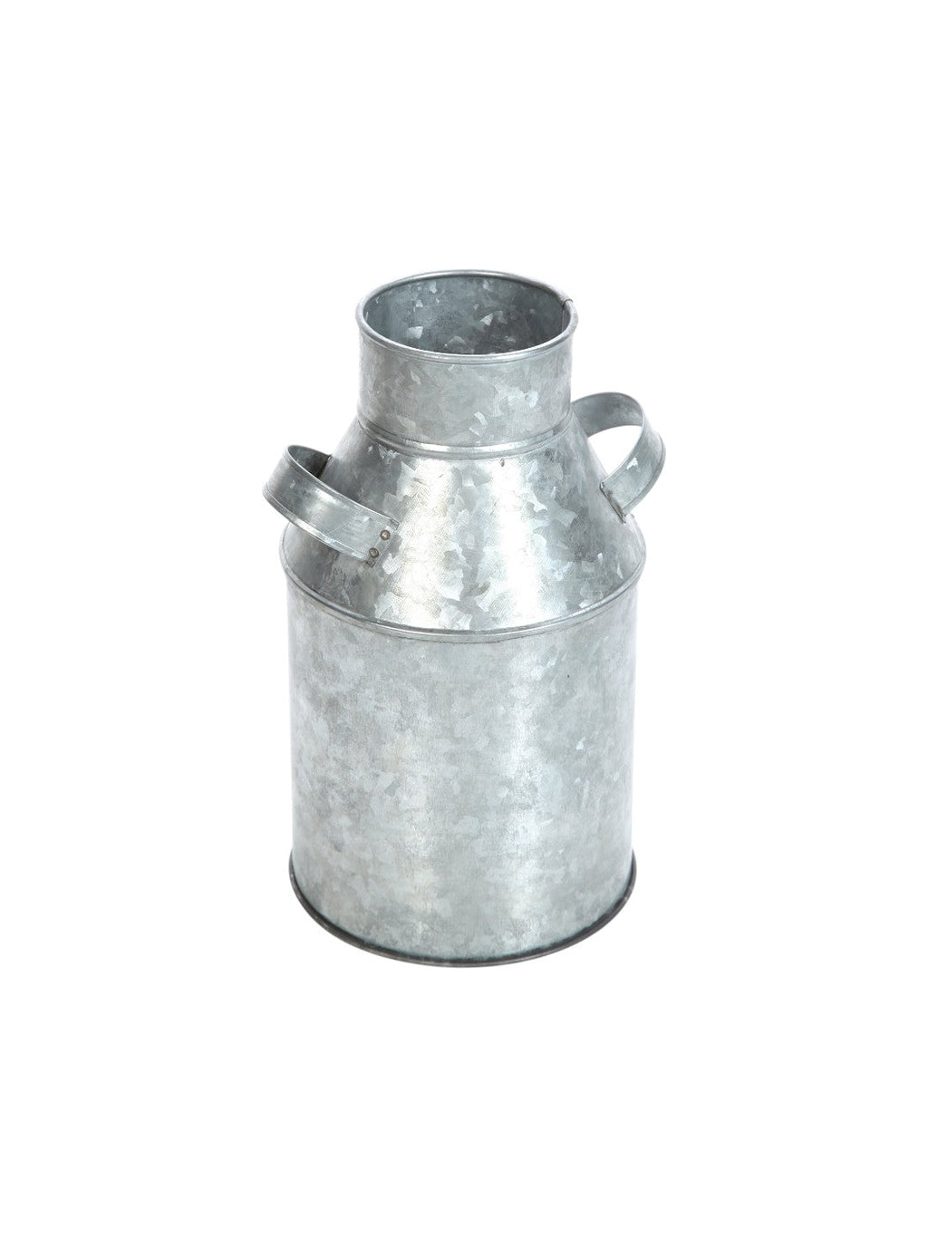 Iron Galvanized Milk Can, 9.75 inches High