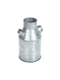 Iron Galvanized Milk Can, 9.75 inches High
