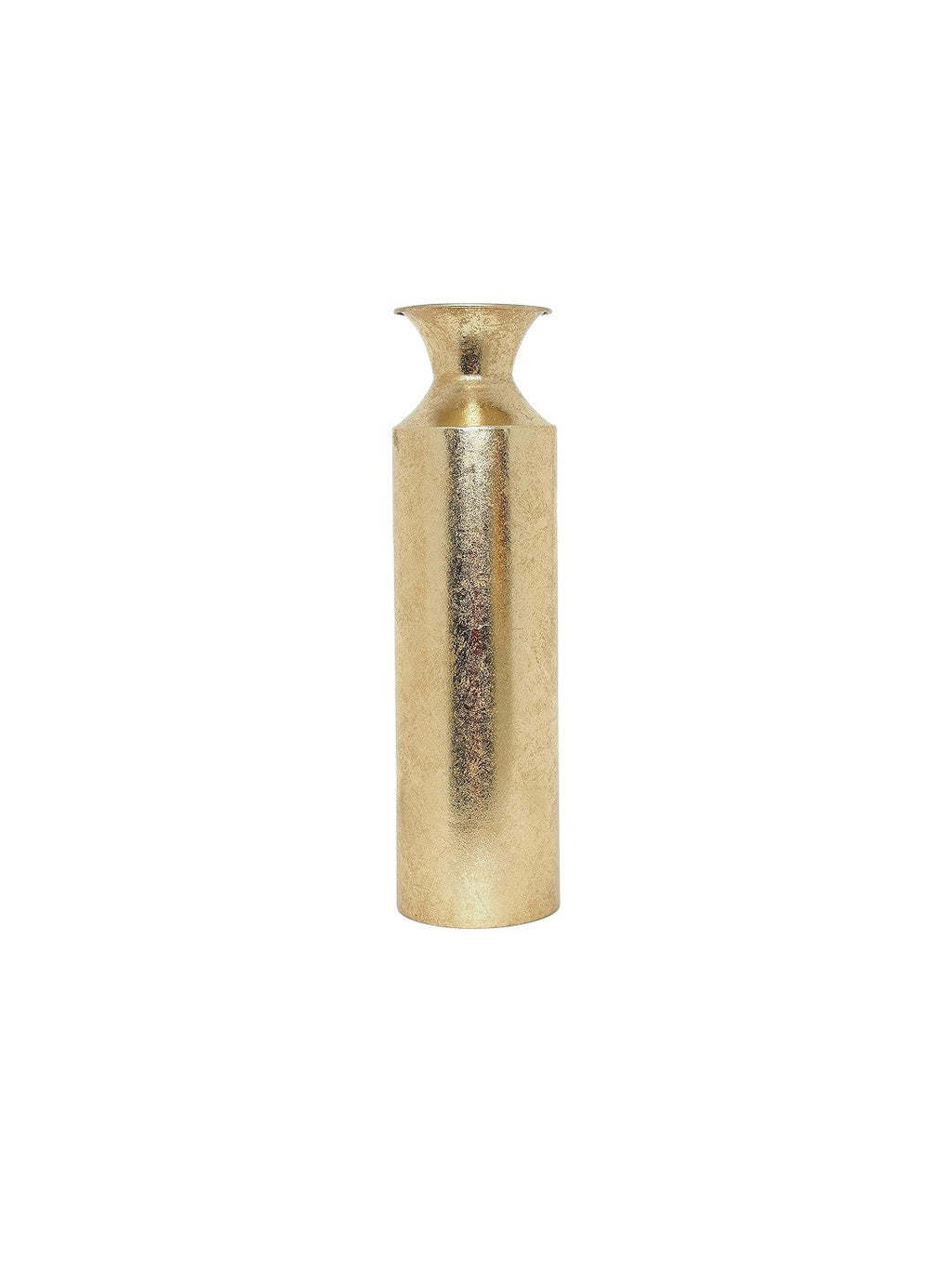 Gold Metal Tall Floor Vase, 16 Inch, Elegant Decorative Centerpiece