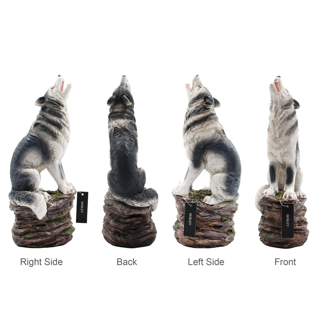 Resin Smoking Wolf Incense Cone Holder, 12 inches High each
