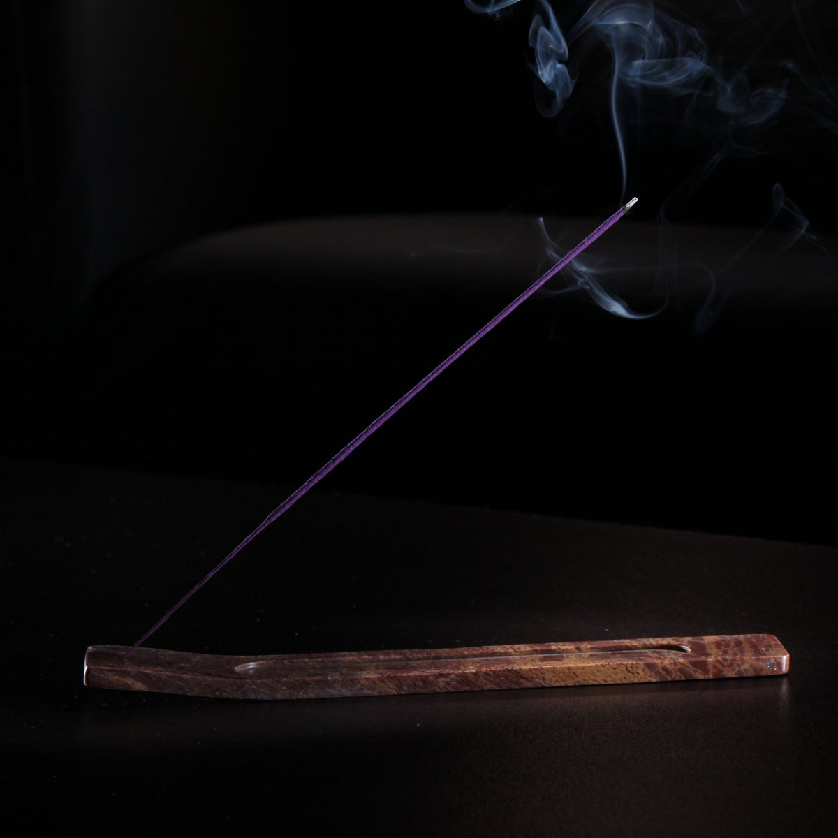 Long Incense Stick Holder Hand-Carved Serenity