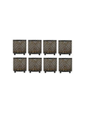 Bulk Buy Black (Gold Inside) Metal Jar Holder Candle Sleeve Set of 8-4.5 High. Votive, Tea Light Lanterns Ideal Gift for Weddings, Parties, Spa and Aromatherapy O6
