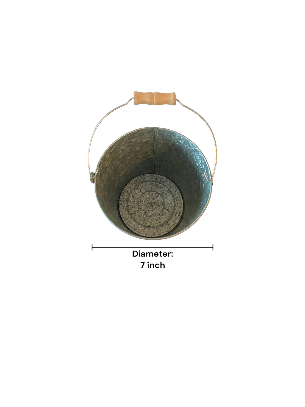 7 Inch Diameter Metal Pail with Chalkboard