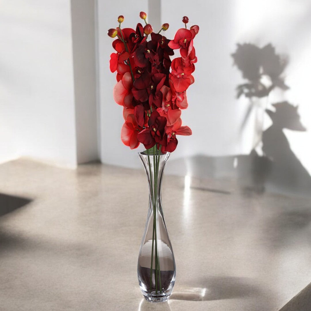 Orchid Phalaenopsis Artificial Flowers, Set of 6, 28 inches Long each